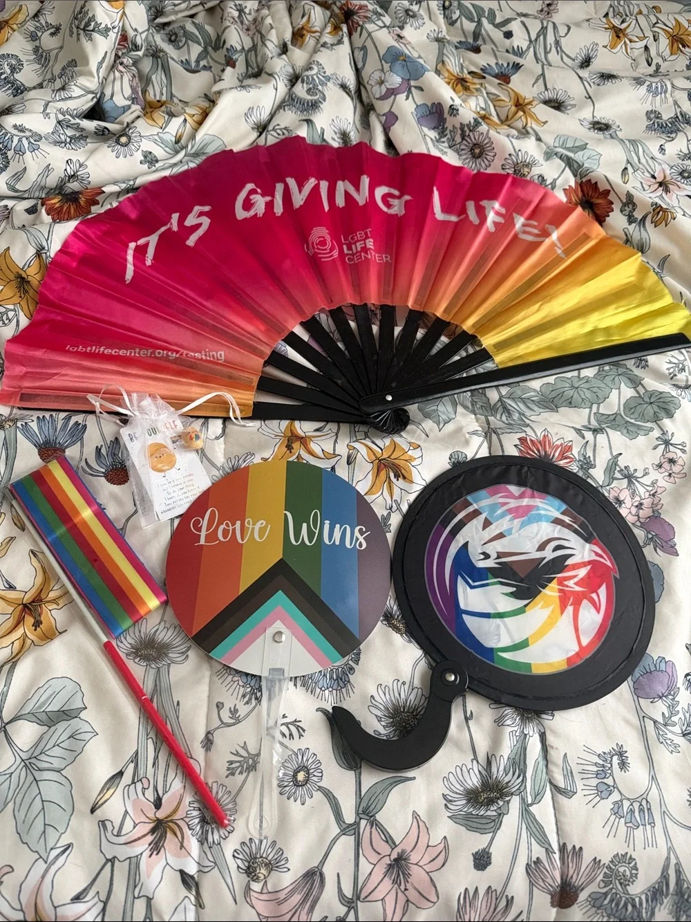 LGBTQ+ Pride Set fans ribbons pocket buddy